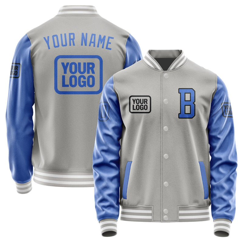 Custom Gray Sky Blue Jacket JA040409041817090917