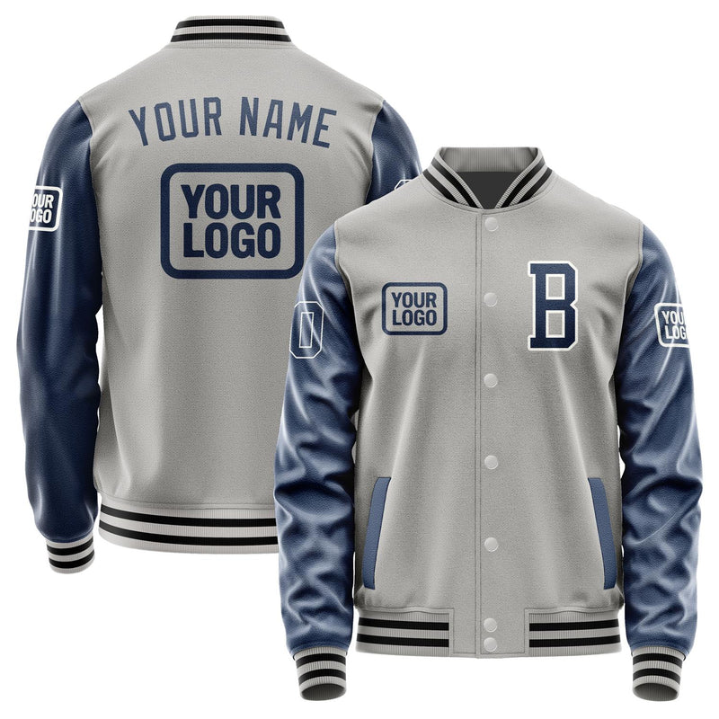 Custom Gray Blue Jacket JA040410041718101018