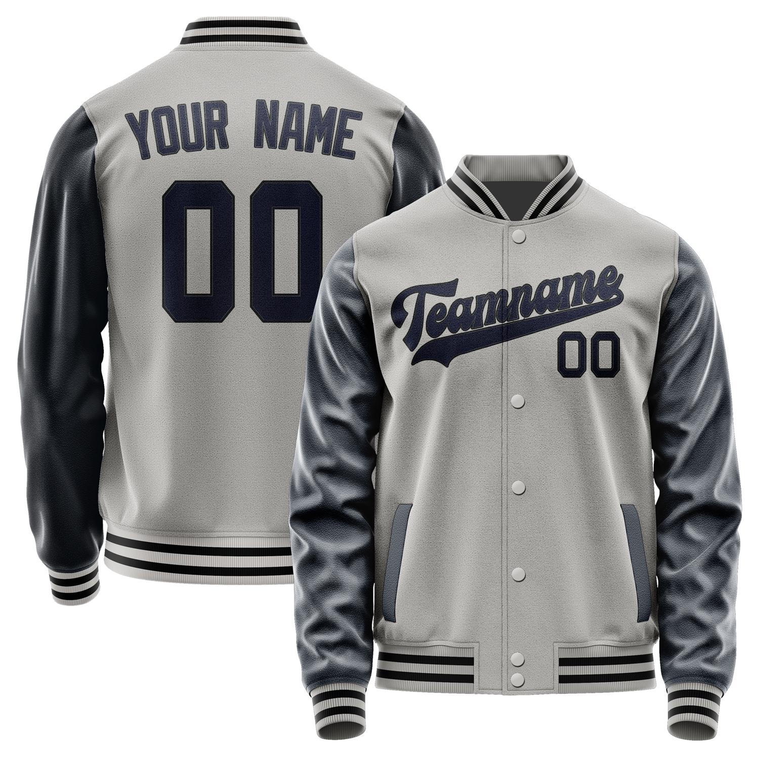 Custom Gray Navy Jacket JA0404110417B31711