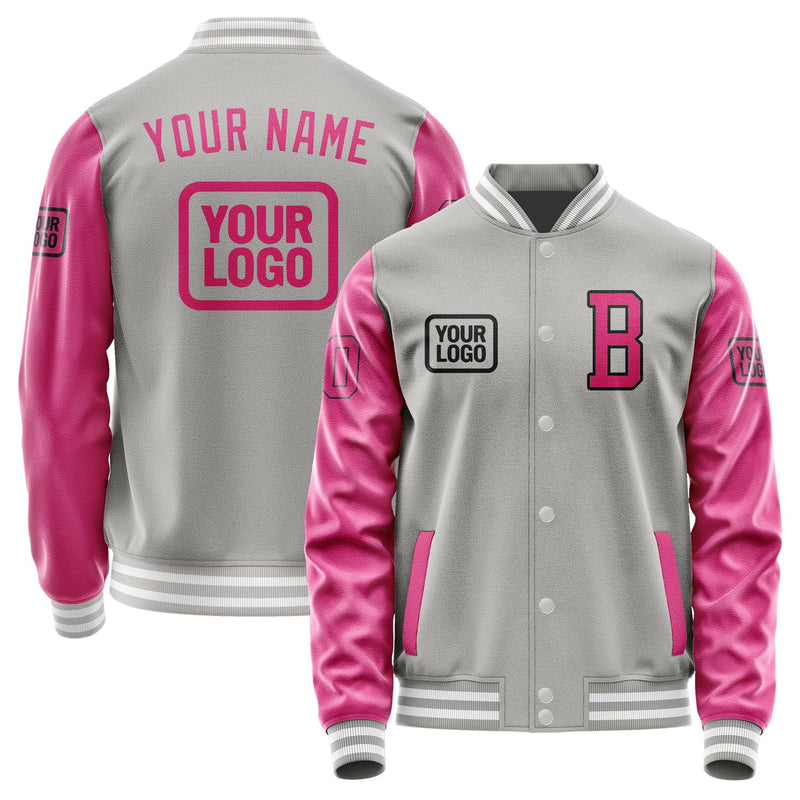 Custom Gray Pink Jacket JA040413041817131317