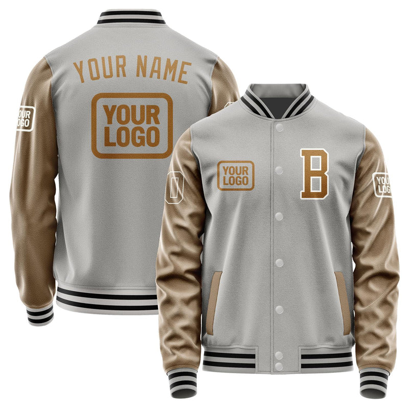 Custom Gray Khaki Jacket JA040422041718222218