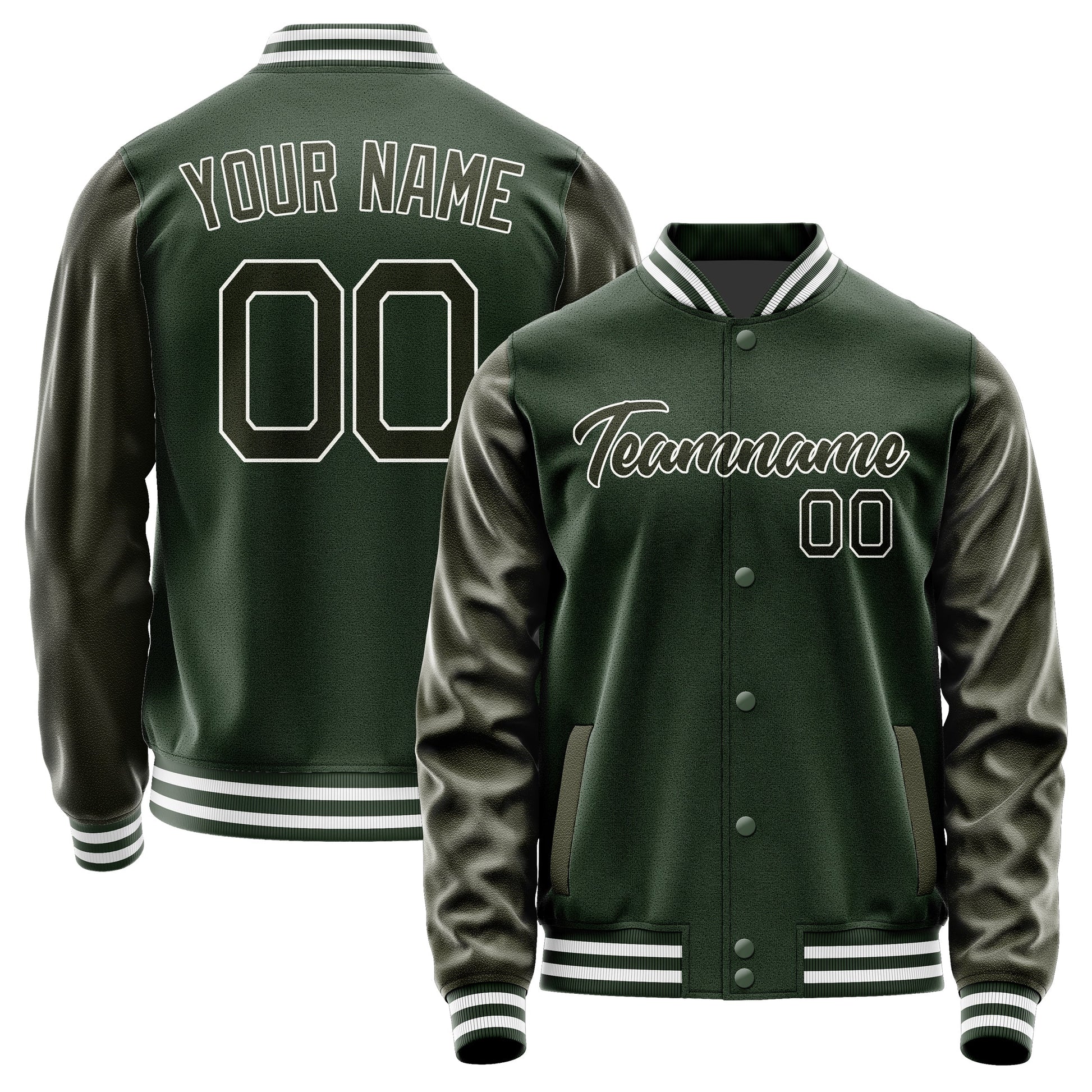 Custom Dark Green Olive Jacket JA0606020618B21802