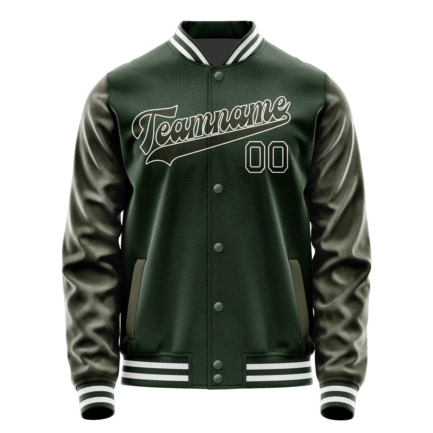 Custom Dark Green Olive Jacket JA0606020618B31802