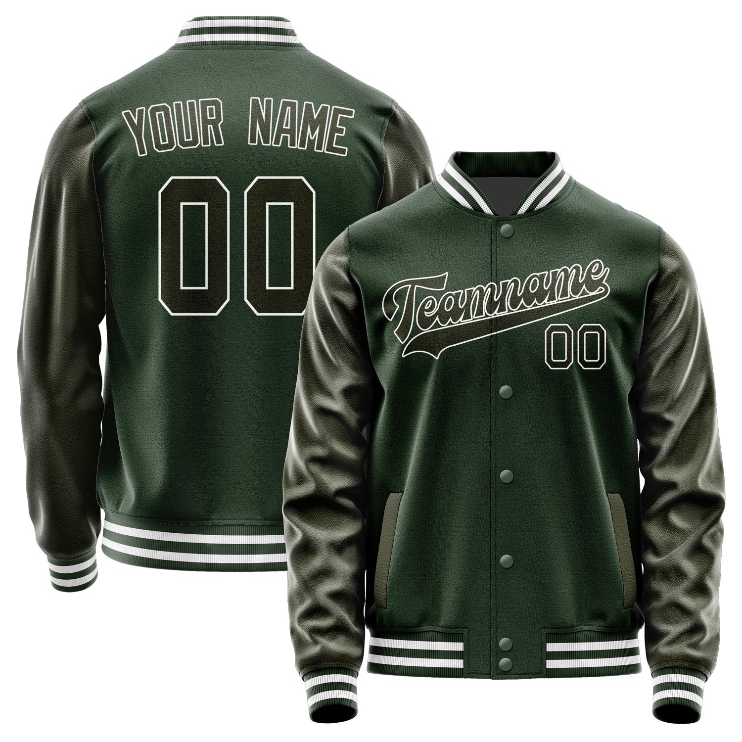 Custom Dark Green Olive Jacket JA0606020618B31802