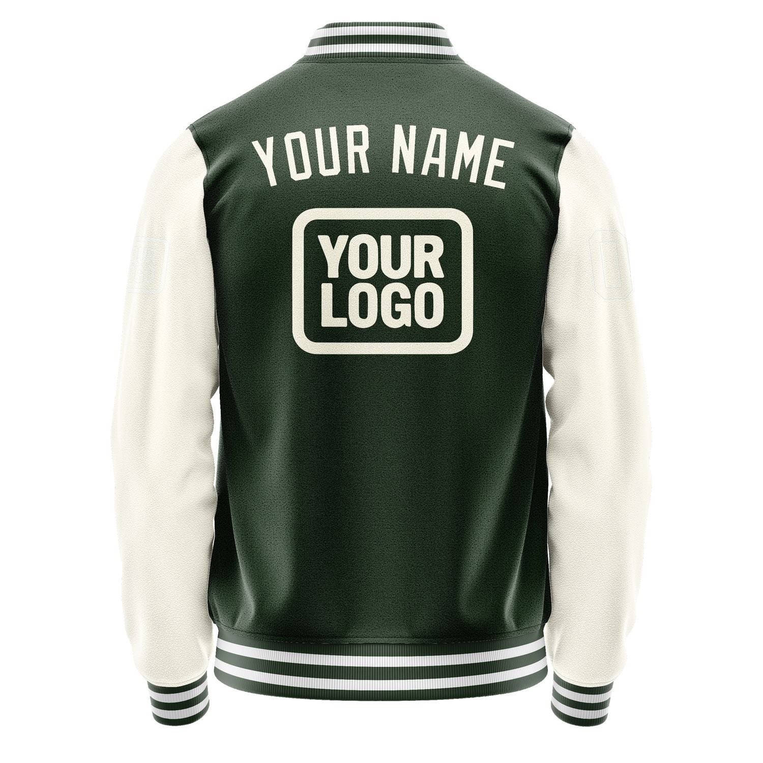Custom Dark Green Cream Jacket JA060603061818030318