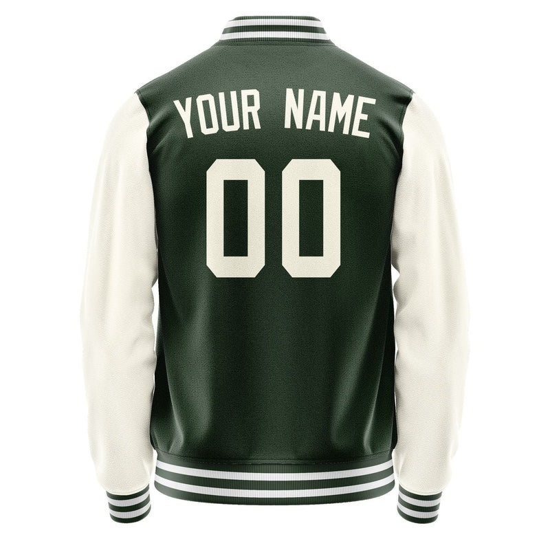 Custom Dark Green Cream Jacket JA0606030618B31803