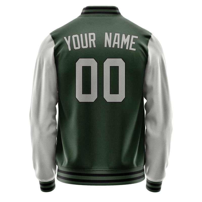 Custom Dark Green Gray Jacket JA0606040617B31704