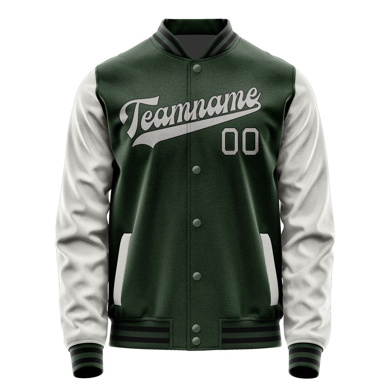 Custom Dark Green Gray Jacket JA0606040617B31704