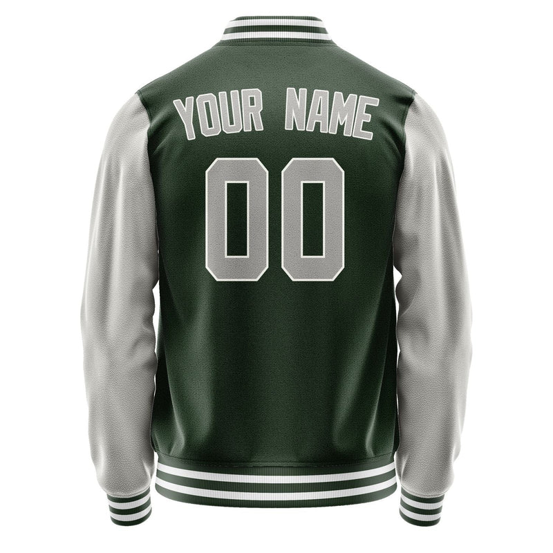 Custom Dark Green Gray Jacket JA0606040618B31804