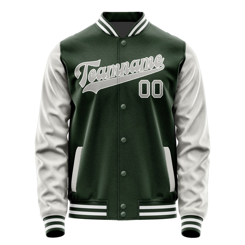 Custom Dark Green Gray Jacket JA0606040618B31804