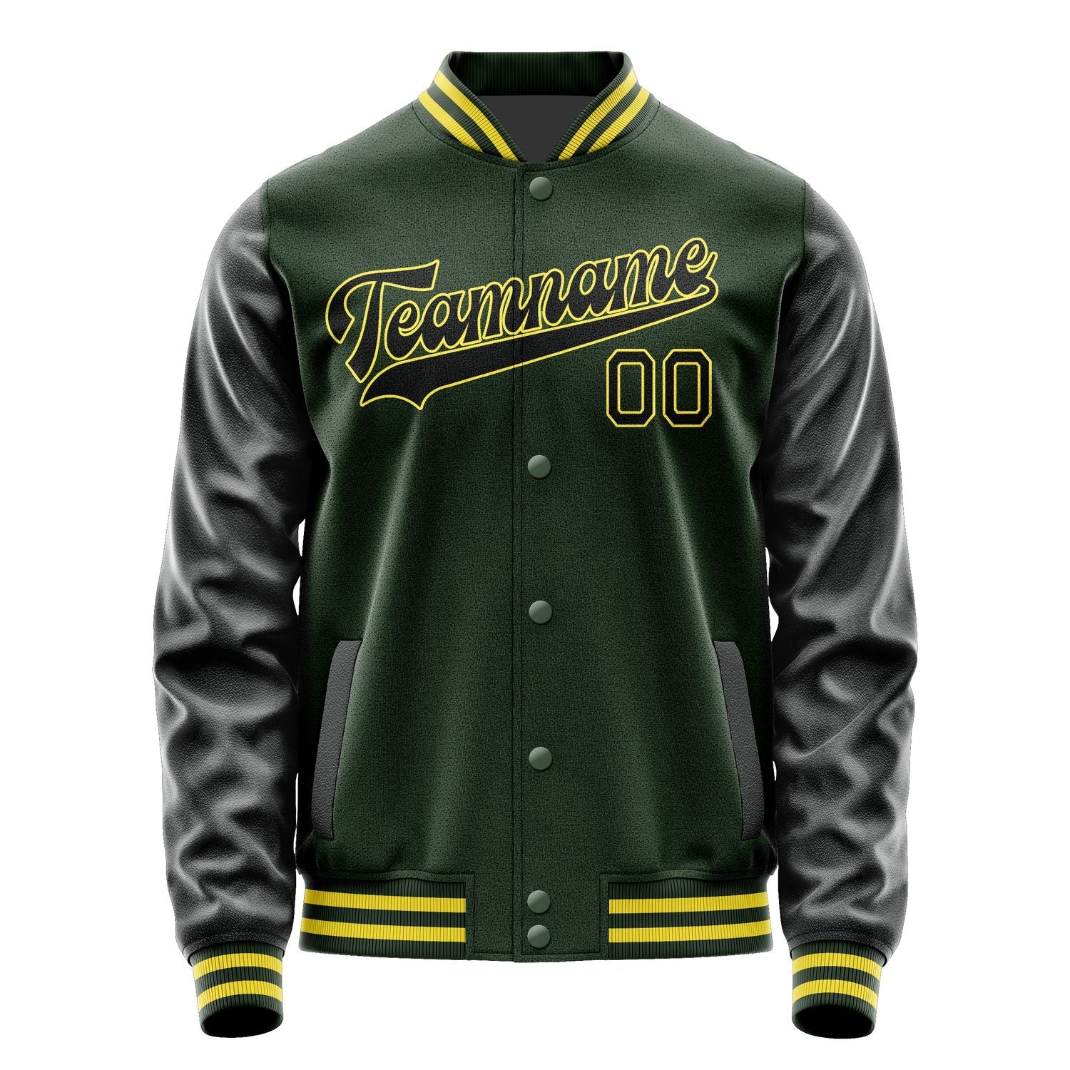 Custom Dark Green Black Jacket JA0606170626B32617