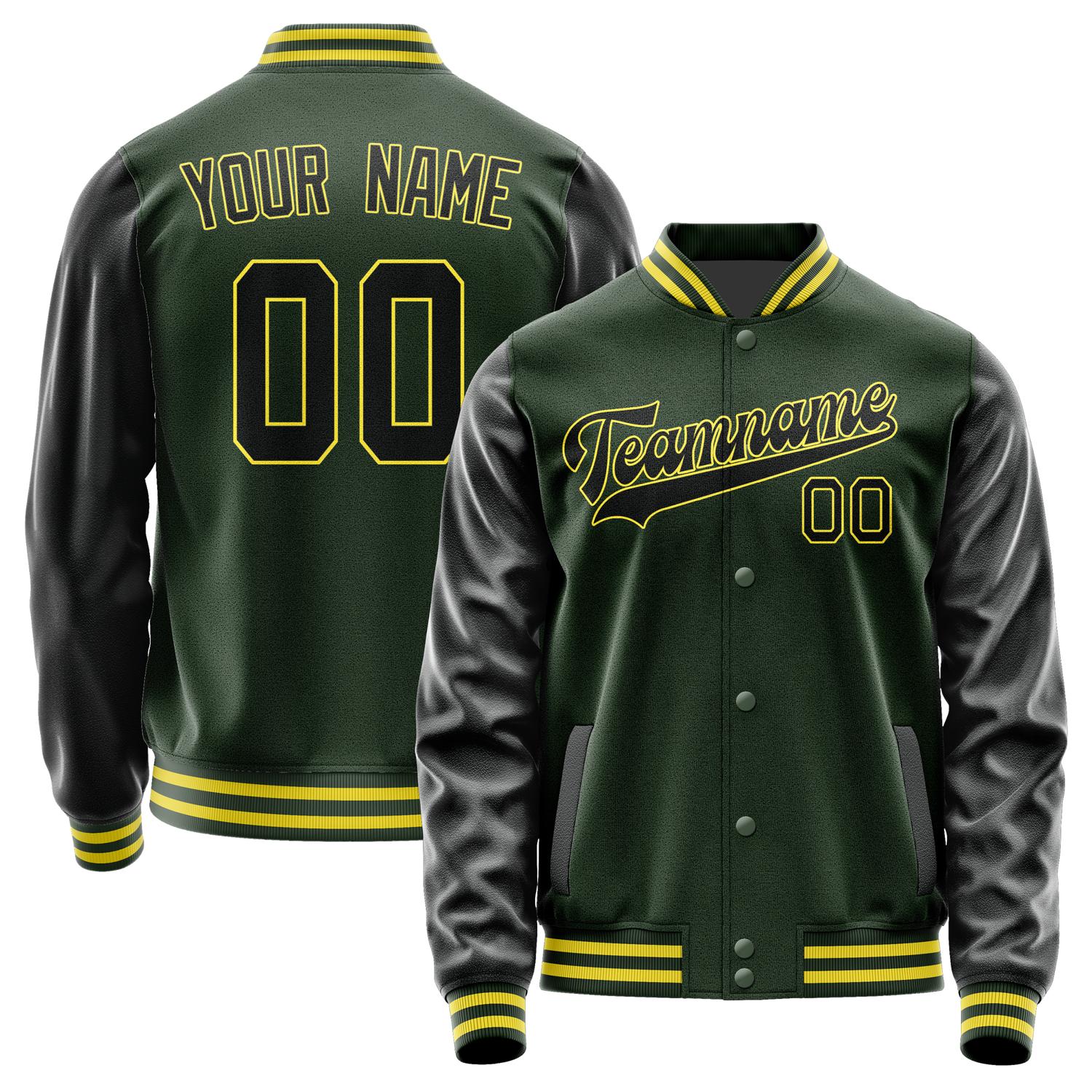 Custom Dark Green Black Jacket JA0606170626B32617