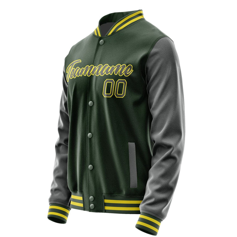 Custom Dark Green Dark Grey Jacket JA0606200626B22620
