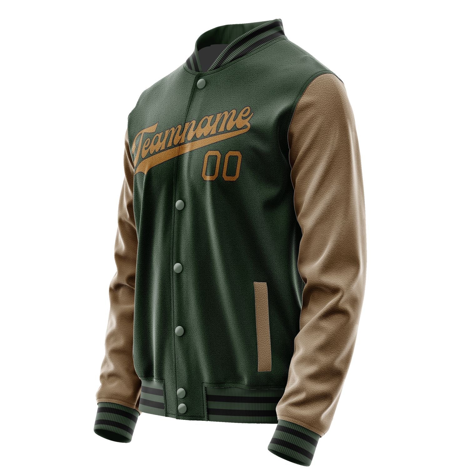 Custom Dark Green Khaki Jacket JA0606220617B31722