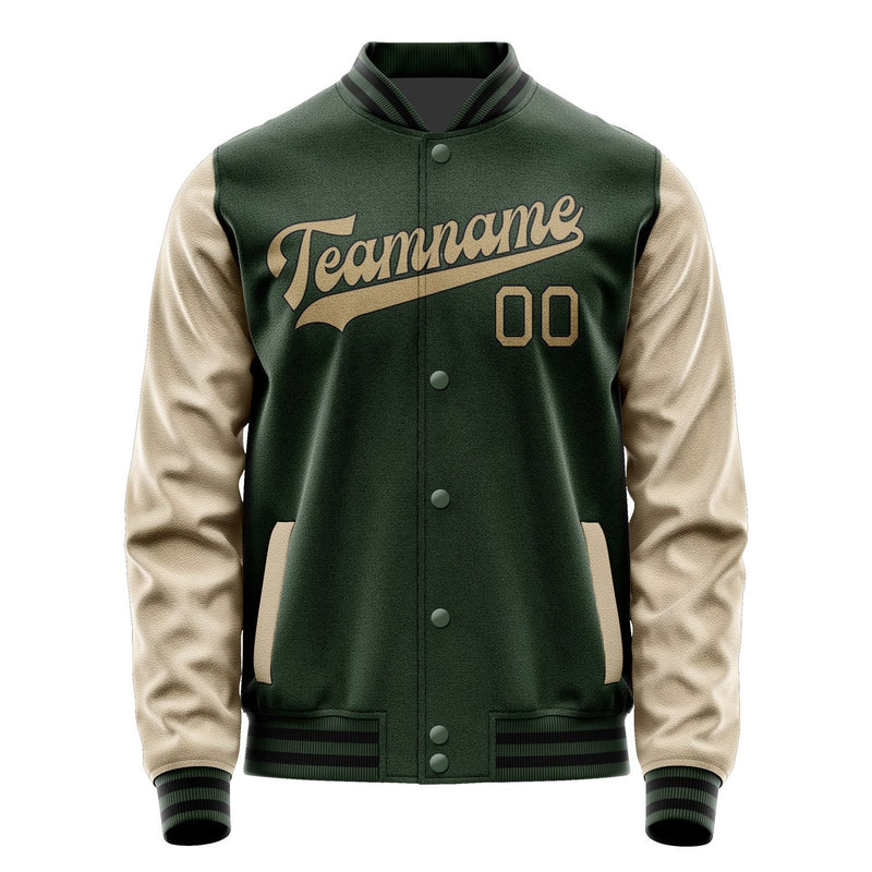 Custom Dark Green Light Khaki Jacket JA0606250617B31725