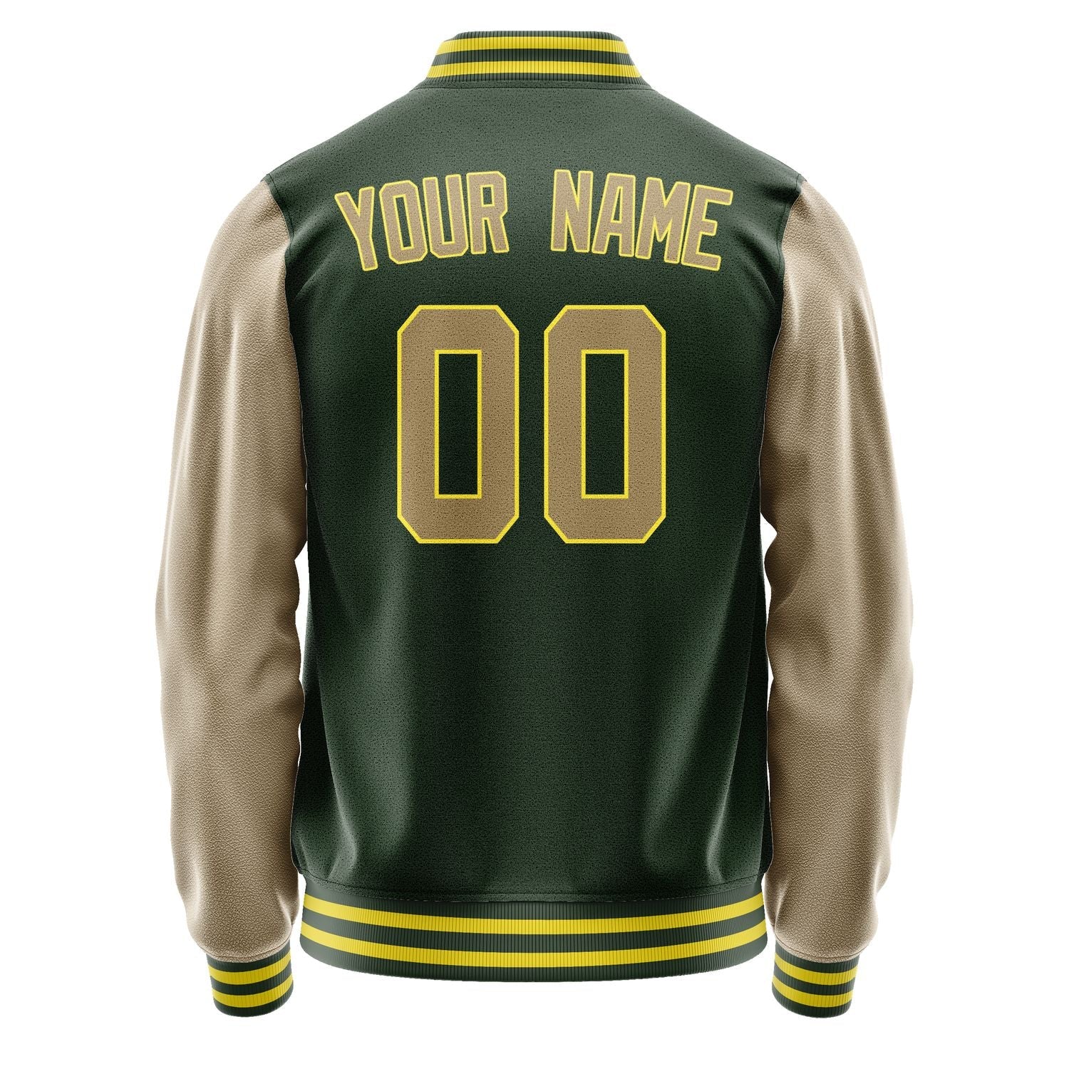 Custom Dark Green Light Khaki Jacket JA0606250626B32625