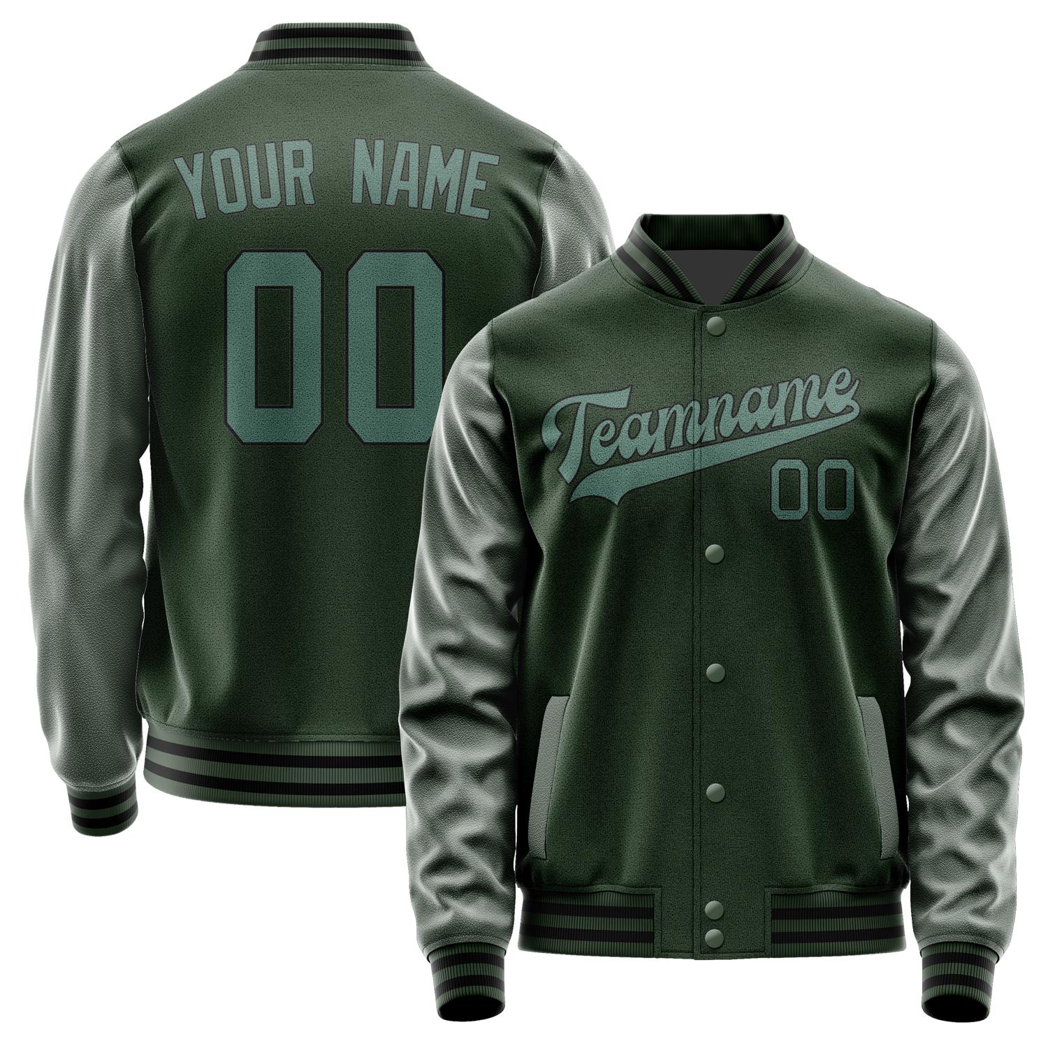 Custom Dark Green Blue Green Jacket JA0606270617B31727