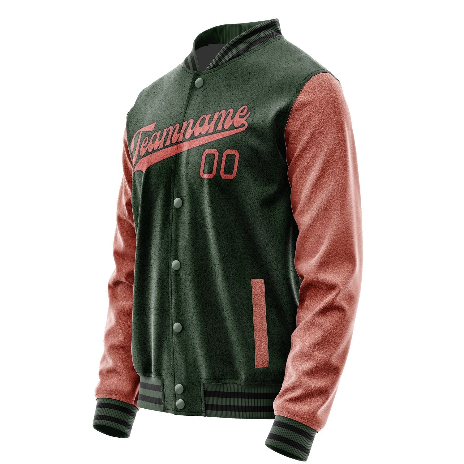 Custom Dark Green Copper Rose Jacket JA0606290617B31729
