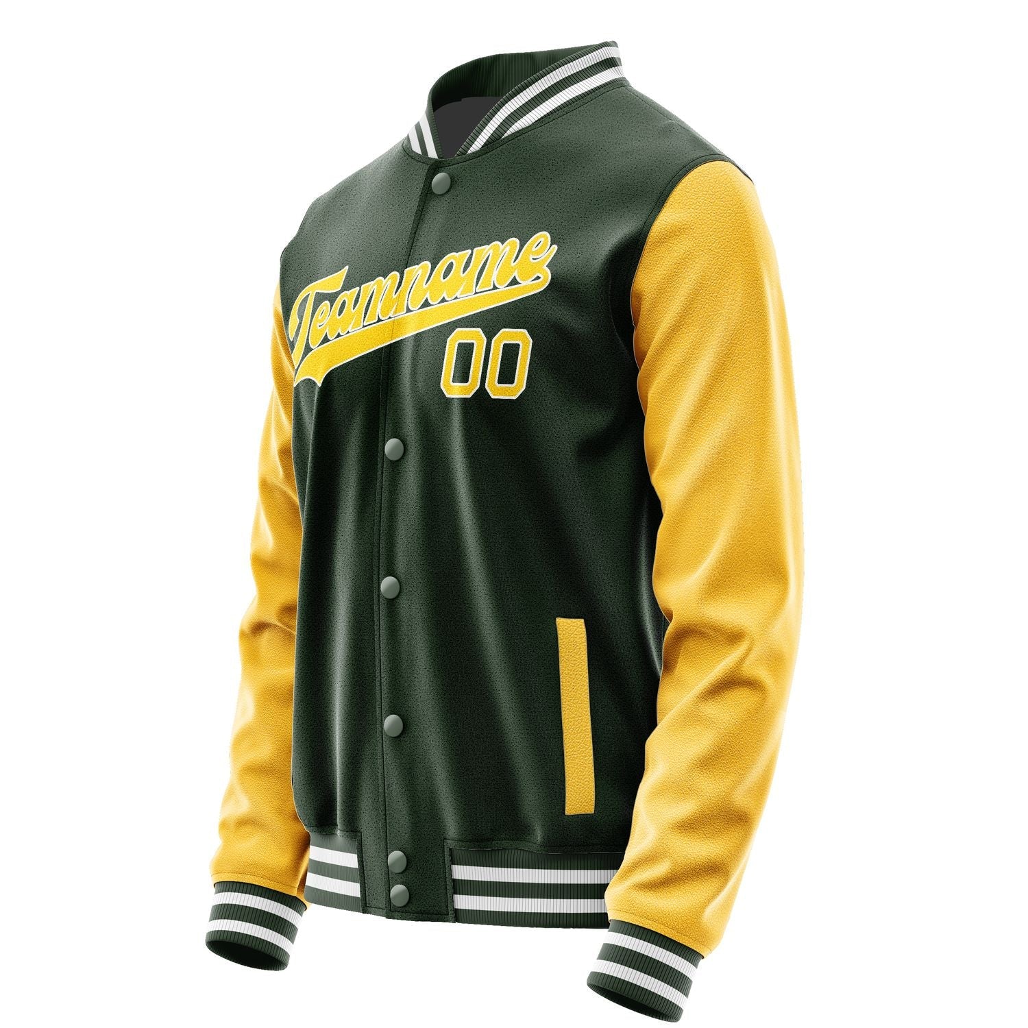Custom Dark Green Gold Jacket JA0606300618B31830