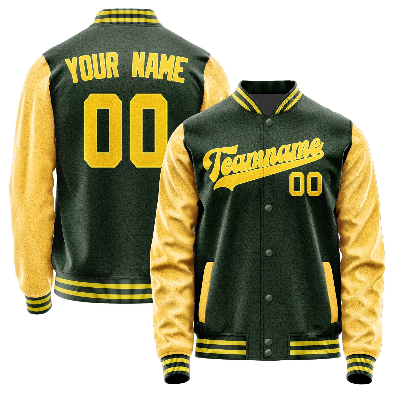 Custom Dark Green Gold Jacket JA0606300626B32630