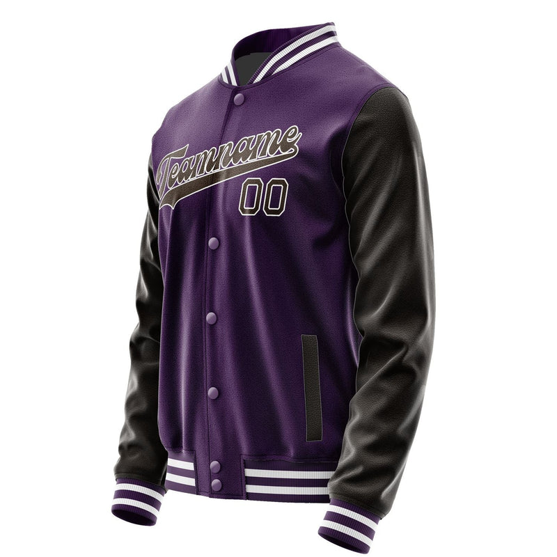 Custom Purple Brown Jacket JA0707010718B31801