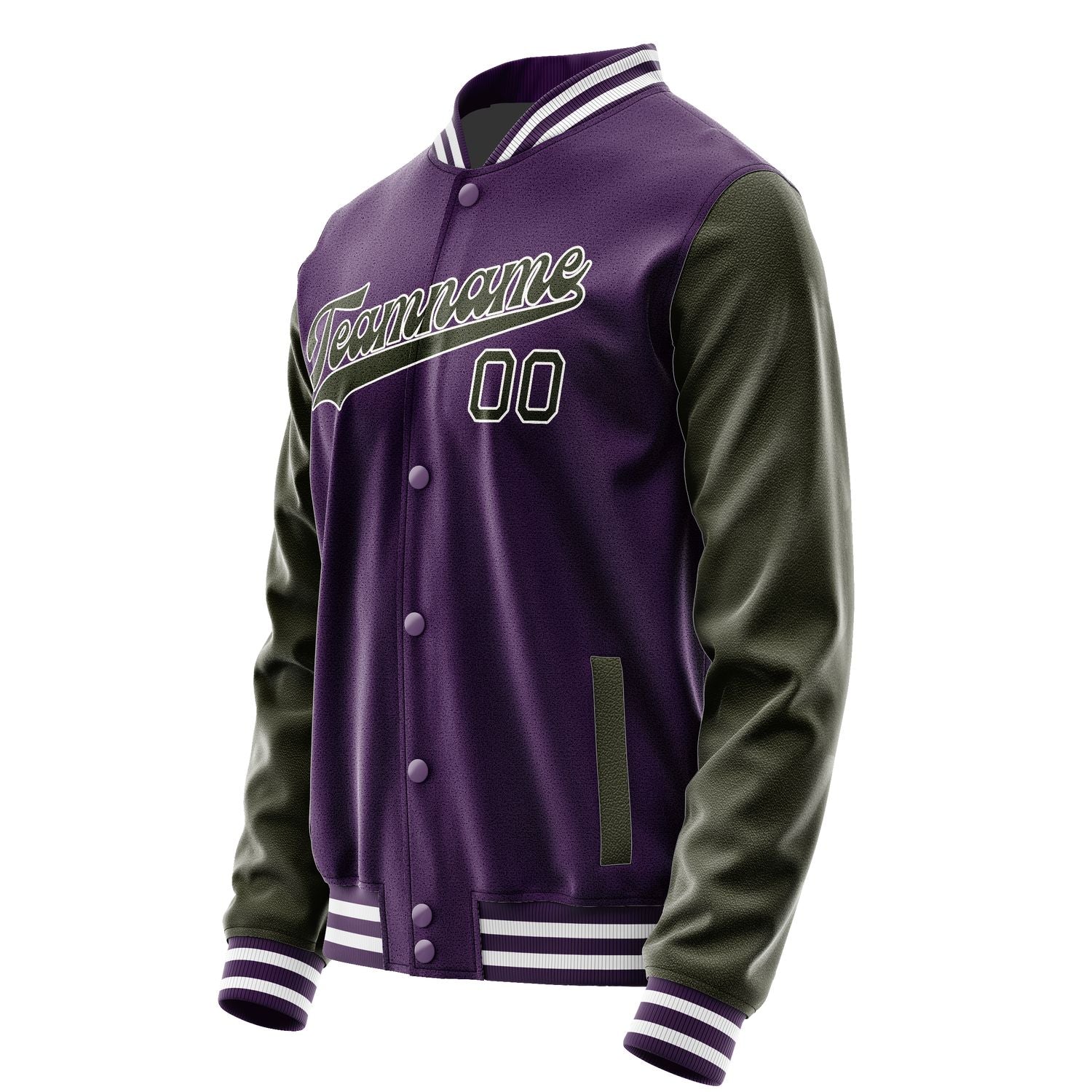 Custom Purple Olive Jacket JA0707020718B31802
