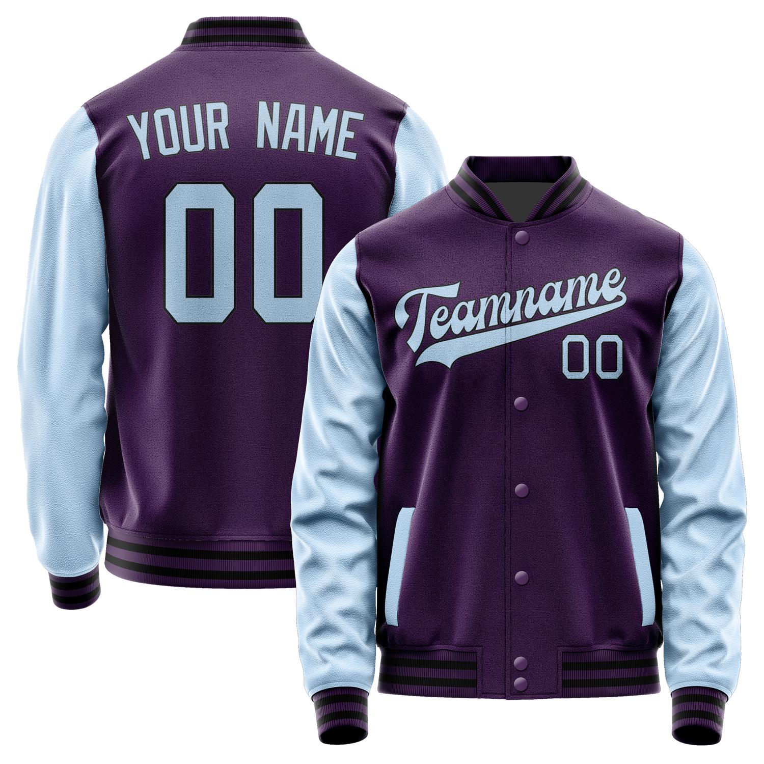 Custom Purple Light Blue Jacket JA0707080717B31708