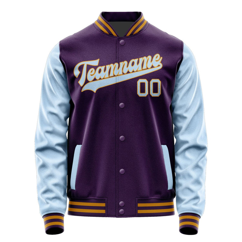 Custom Purple Light Blue Jacket JA0707080719B31908