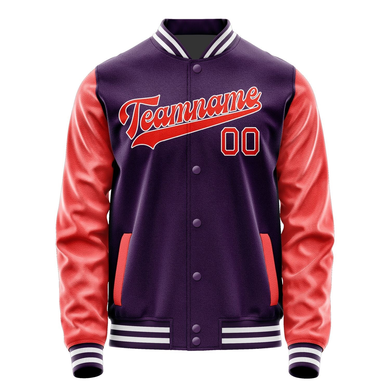 Custom Purple Orange Red Jacket JA0707120718B31812