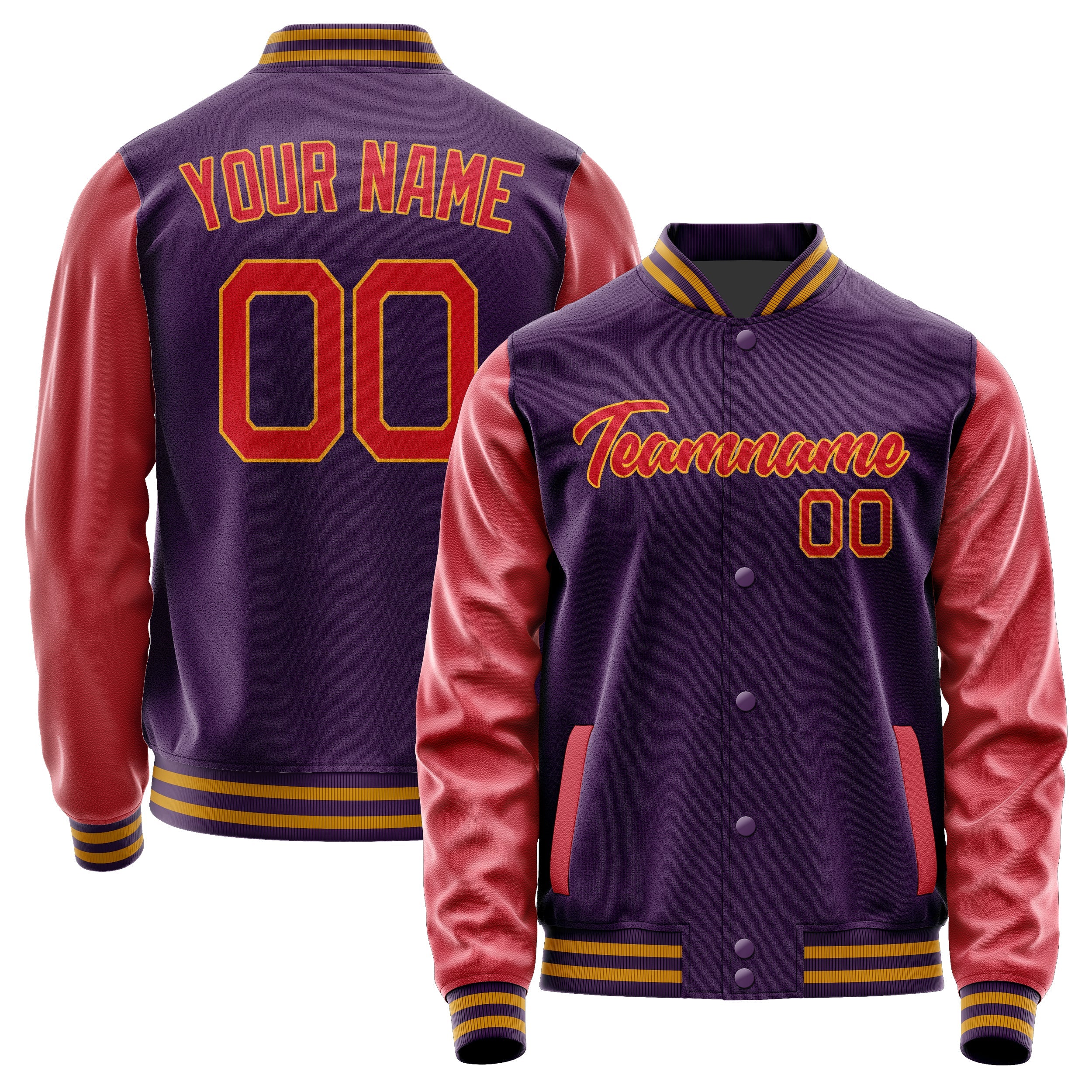 Custom Purple Red Jacket JA0707140719B21914