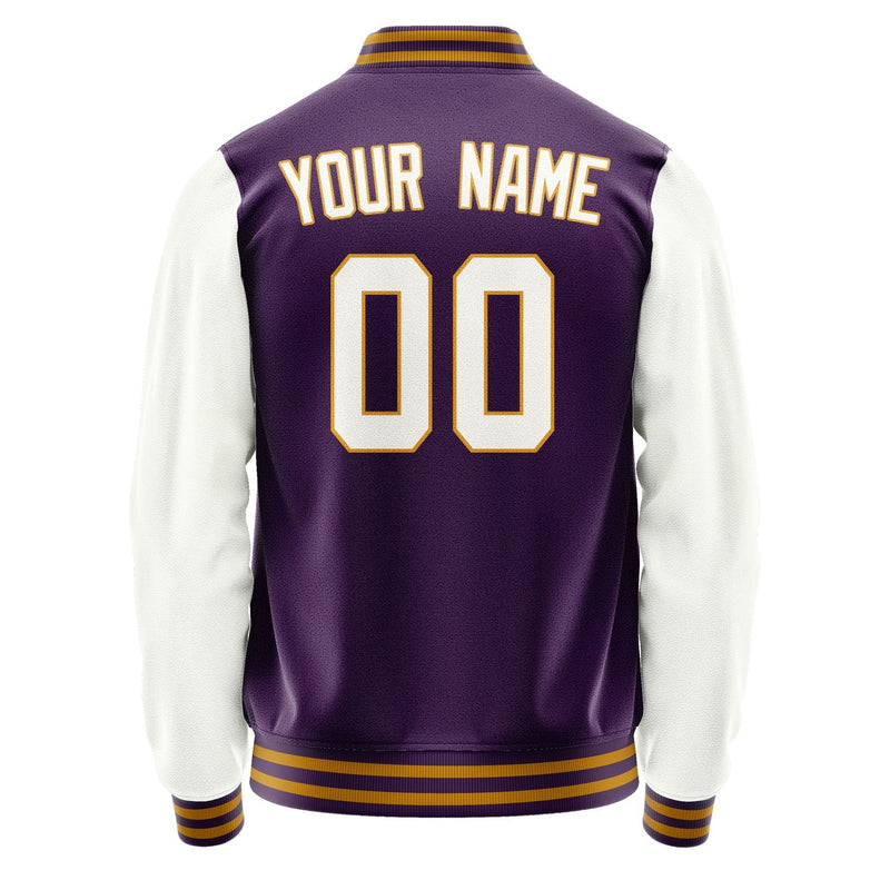Custom Purple White Jacket JA0707180719B31918