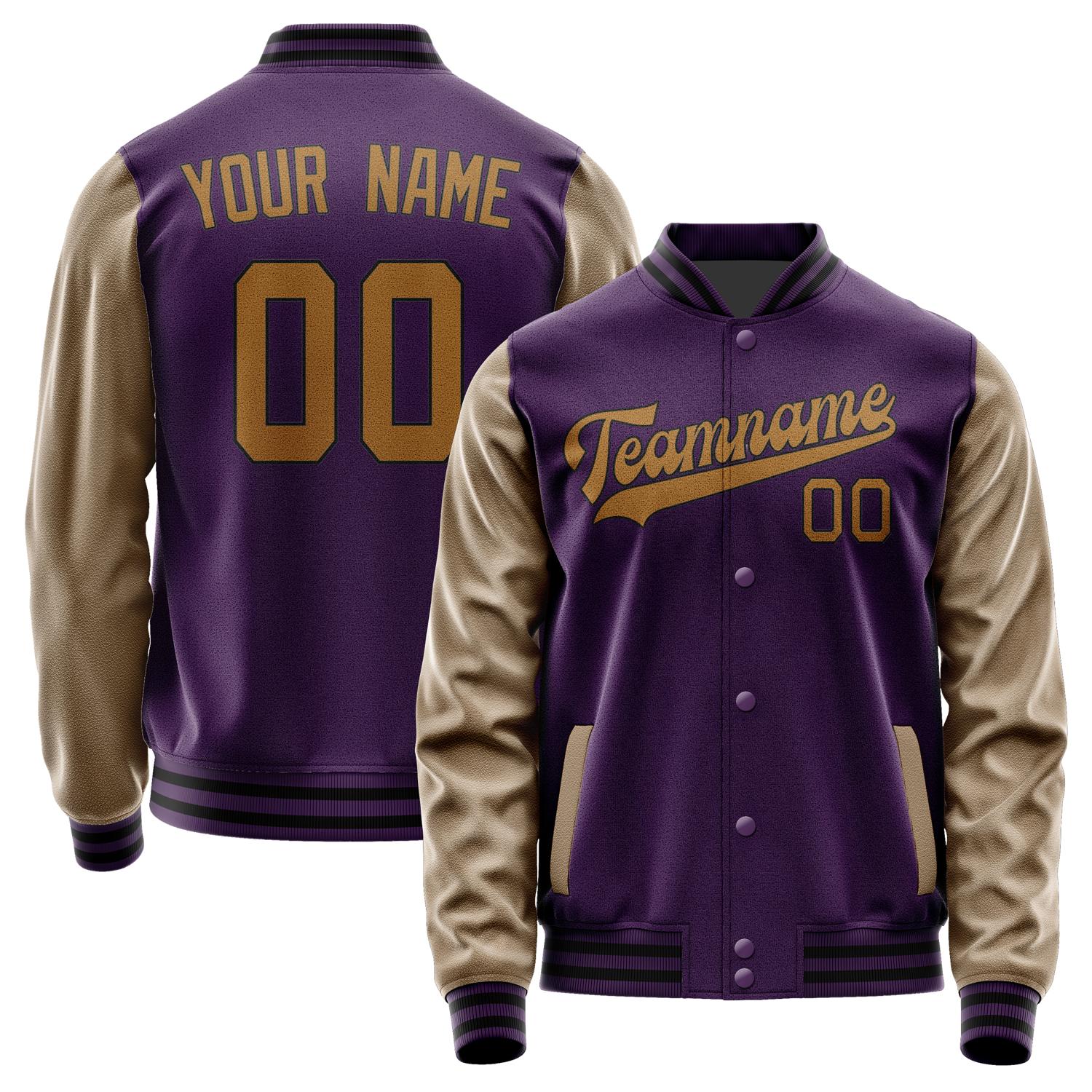 Custom Purple Khaki Jacket JA0707220717B31722