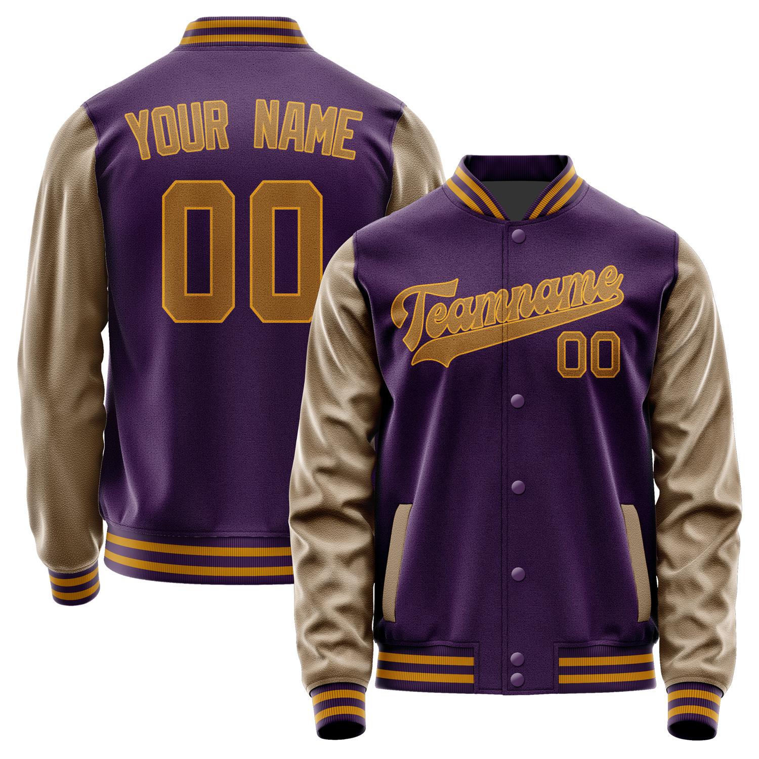 Custom Purple Khaki Jacket JA0707220719B31922