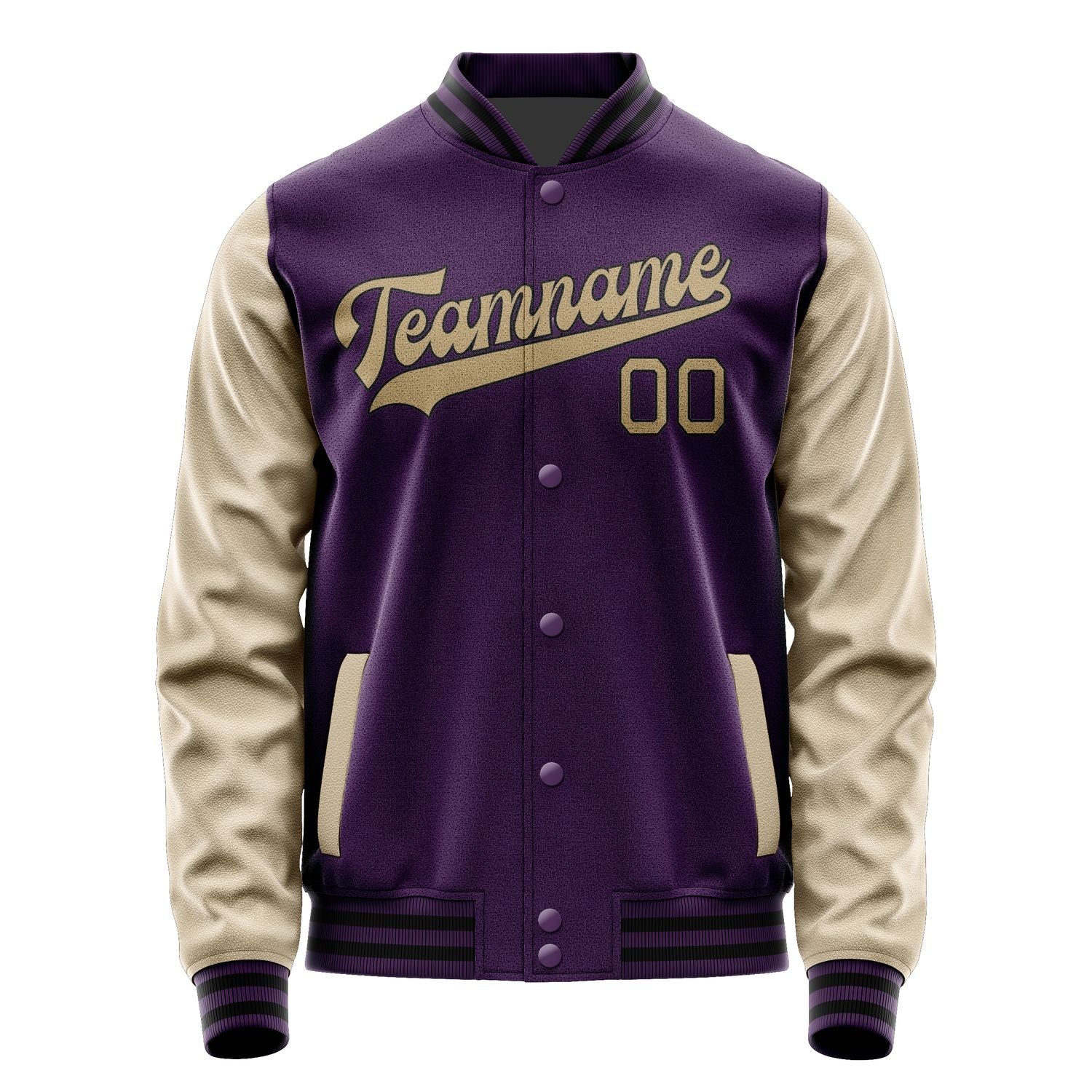 Custom Purple Light Khaki Jacket JA0707250717B31725