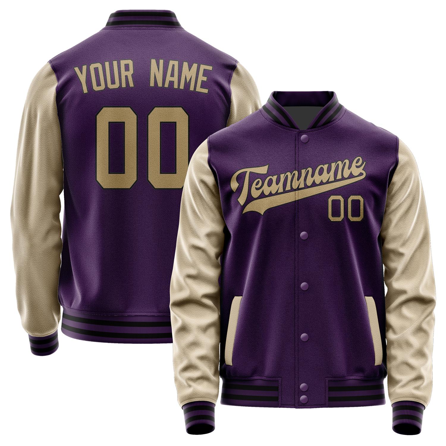Custom Purple Light Khaki Jacket JA0707250717B31725