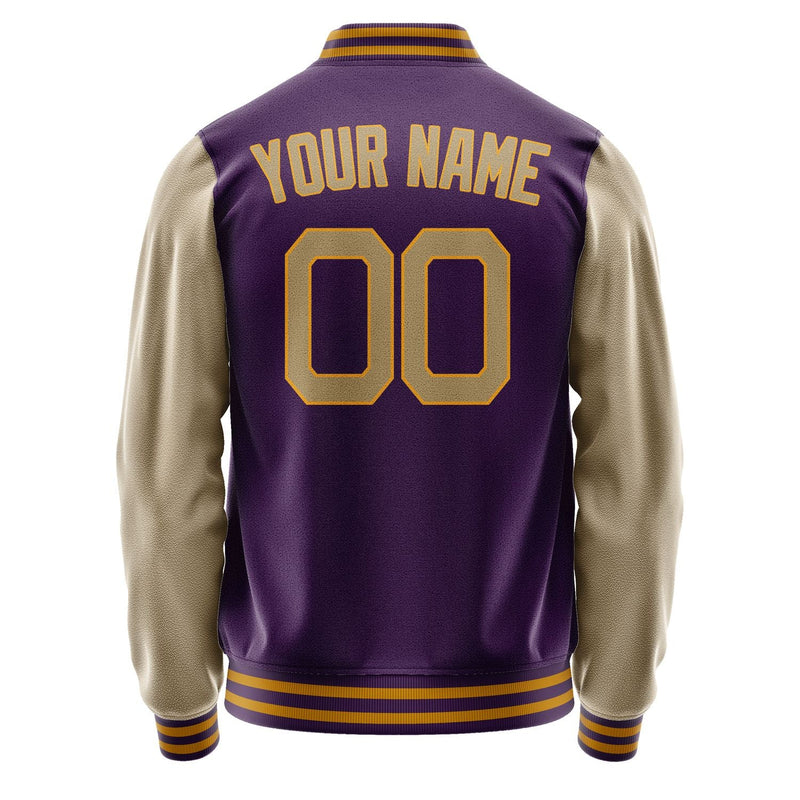 Custom Purple Light Khaki Jacket JA0707250718B21825