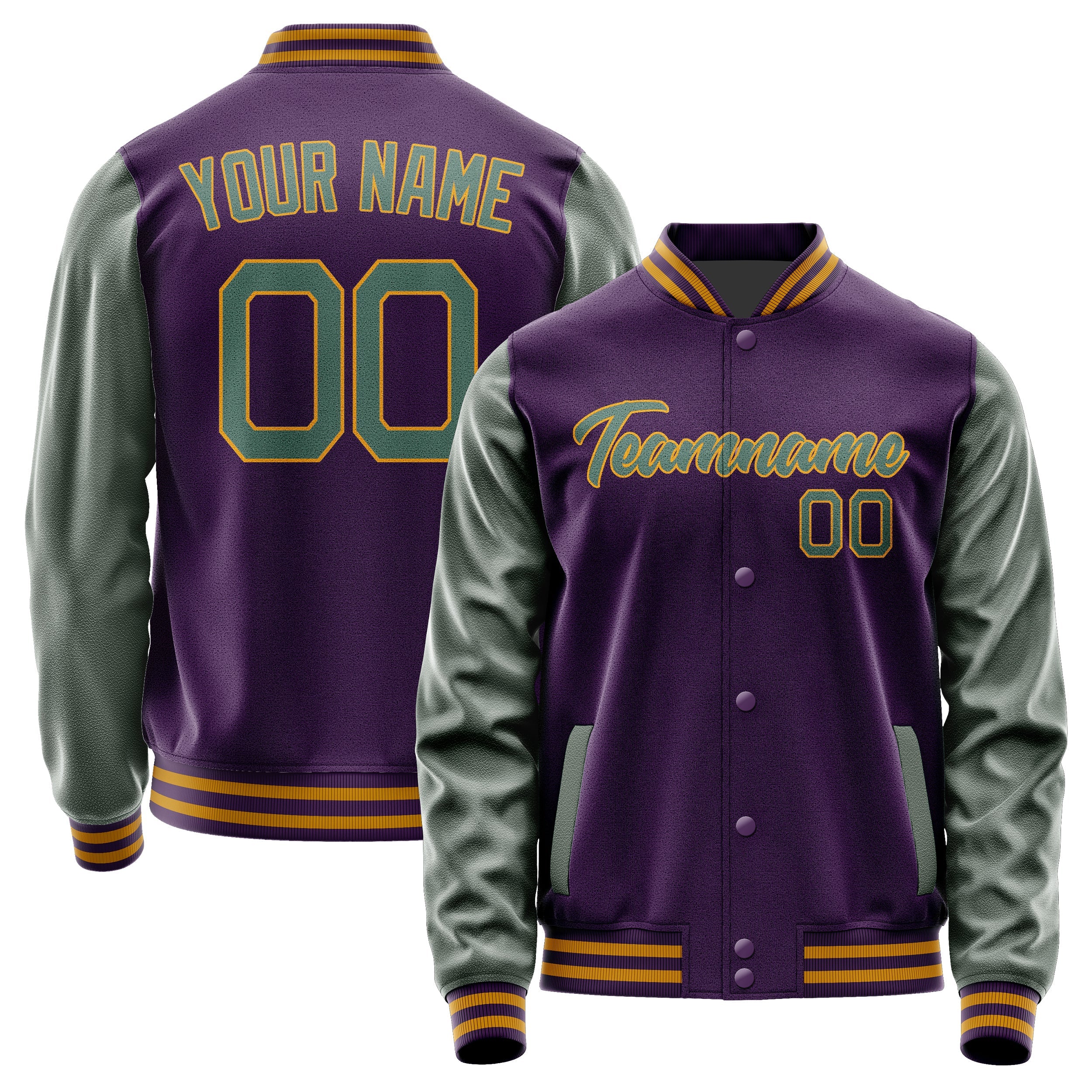 Custom Purple Blue Green Jacket JA0707270719B21927
