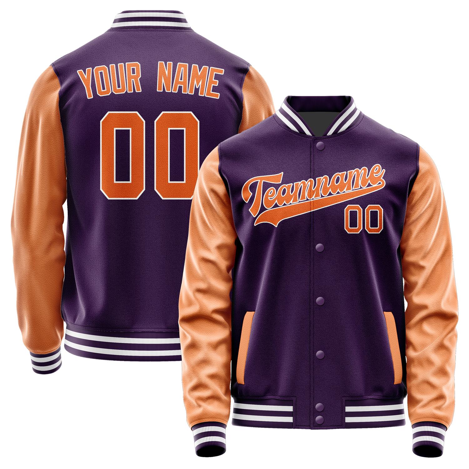 Custom Purple Orange Jacket JA0707280718B31828
