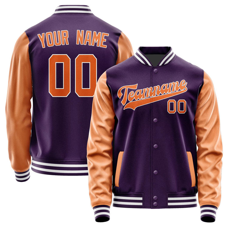 Custom Purple Orange Jacket JA0707280718B31828