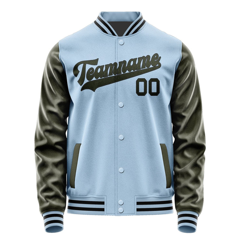Custom Light Blue Olive Jacket JA0808020817B31702