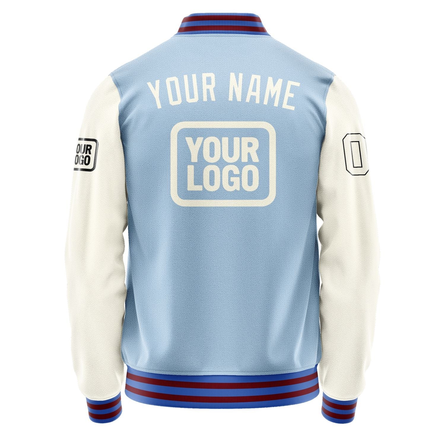 Custom Light Blue Cream Jacket JA080803091517030317