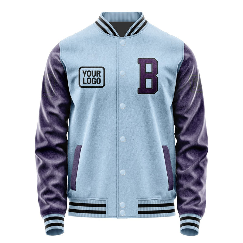 Custom Light Blue Purple Jacket JA080807081717070717