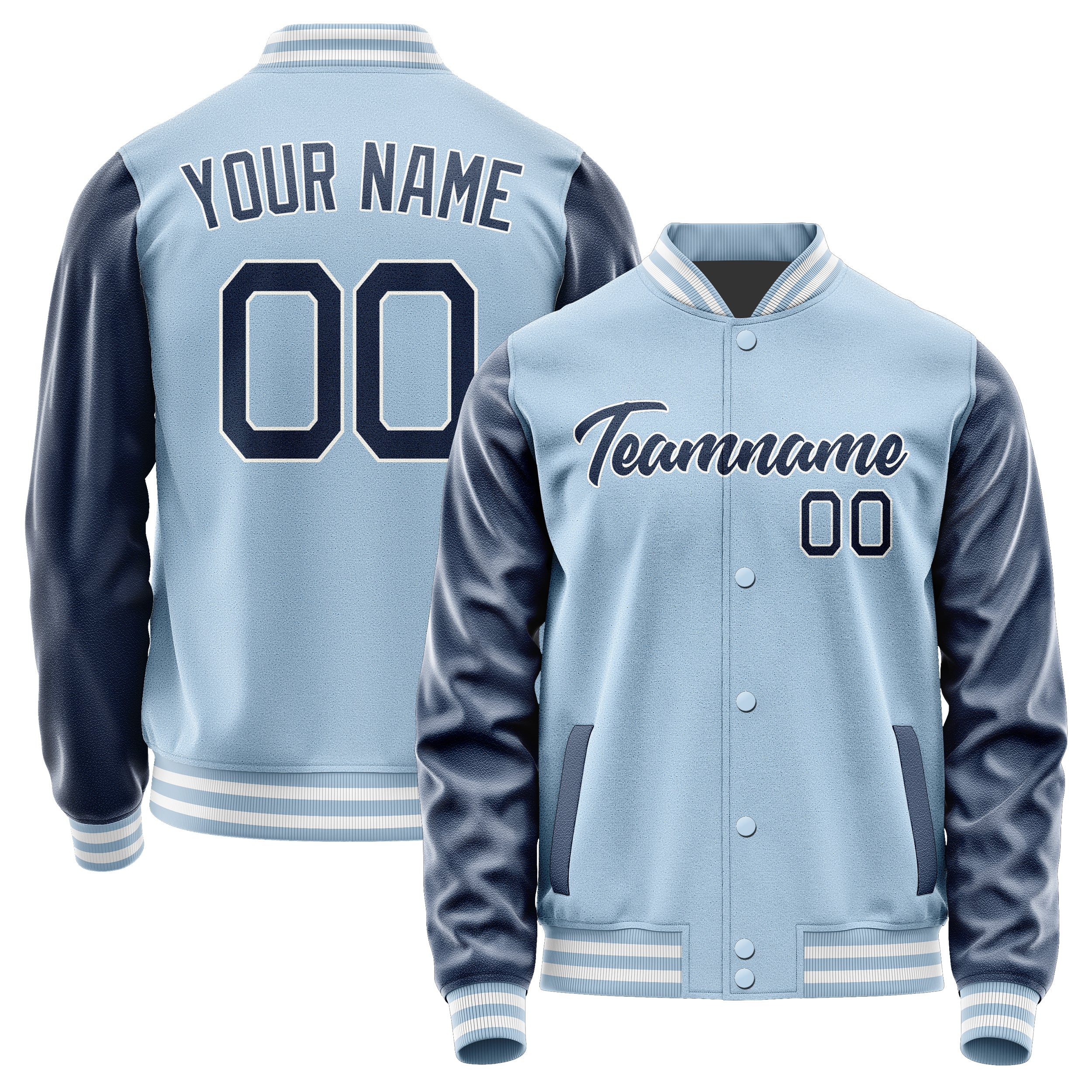 Custom Light Blue Blue Jacket JA0808100818B21810