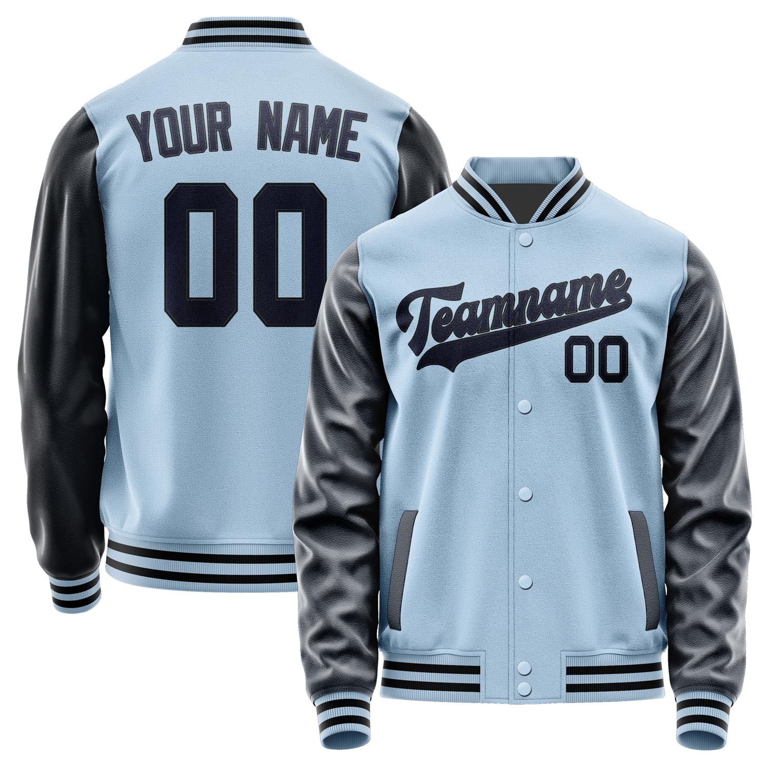 Custom Light Blue Navy Jacket JA0808110817B31711