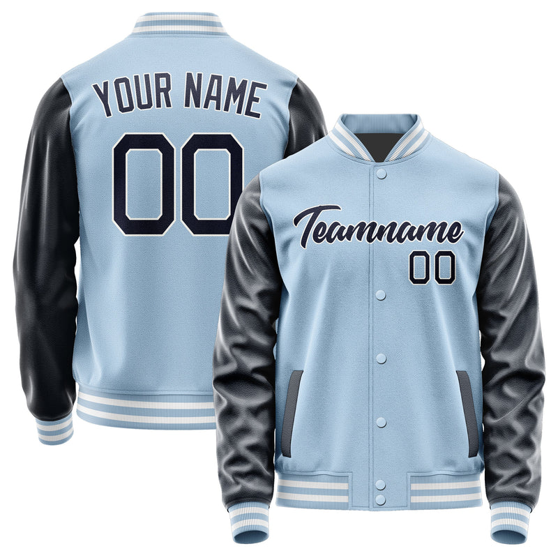 Custom Light Blue Navy Jacket JA0808110818B21811