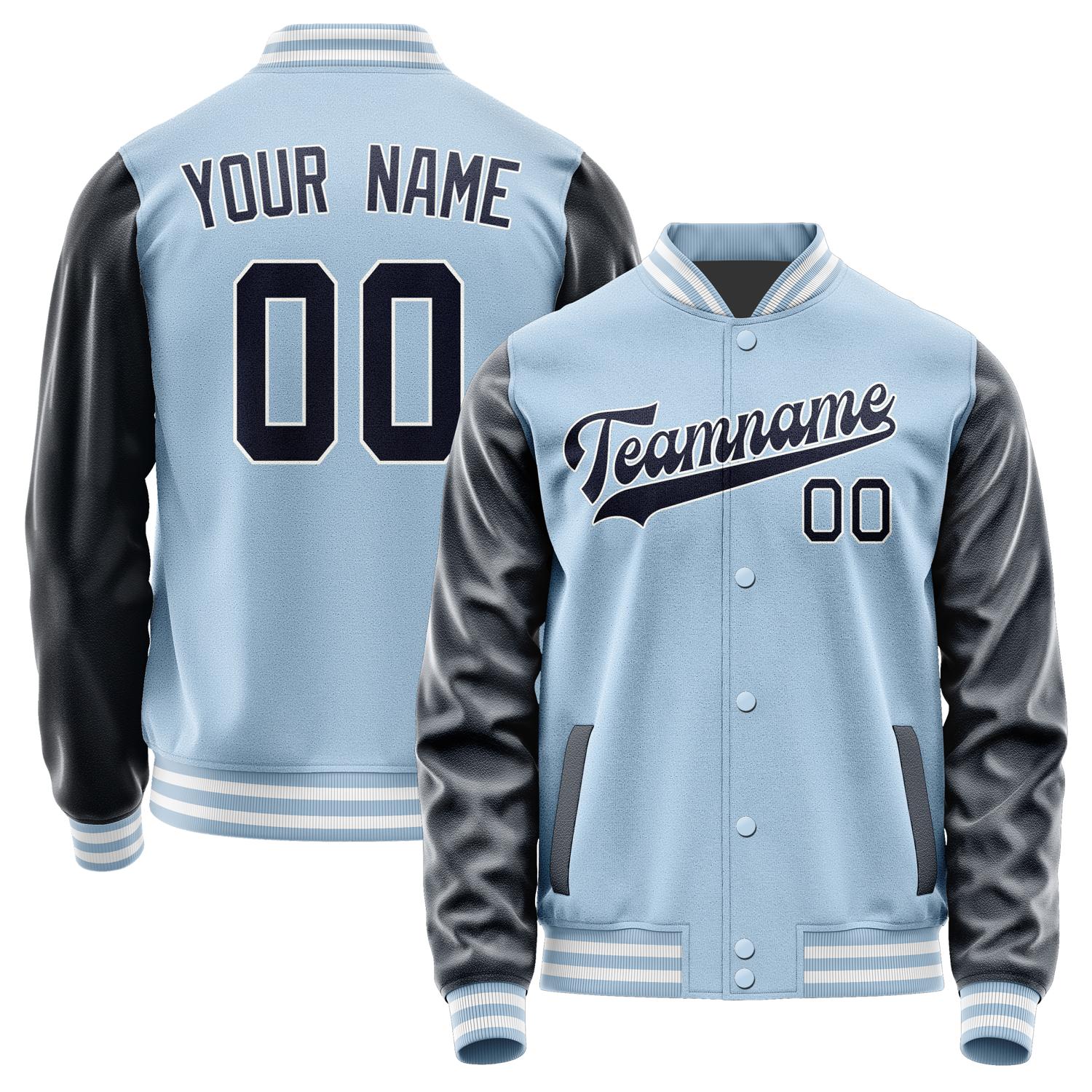 Custom Light Blue Navy Jacket JA0808110818B31811