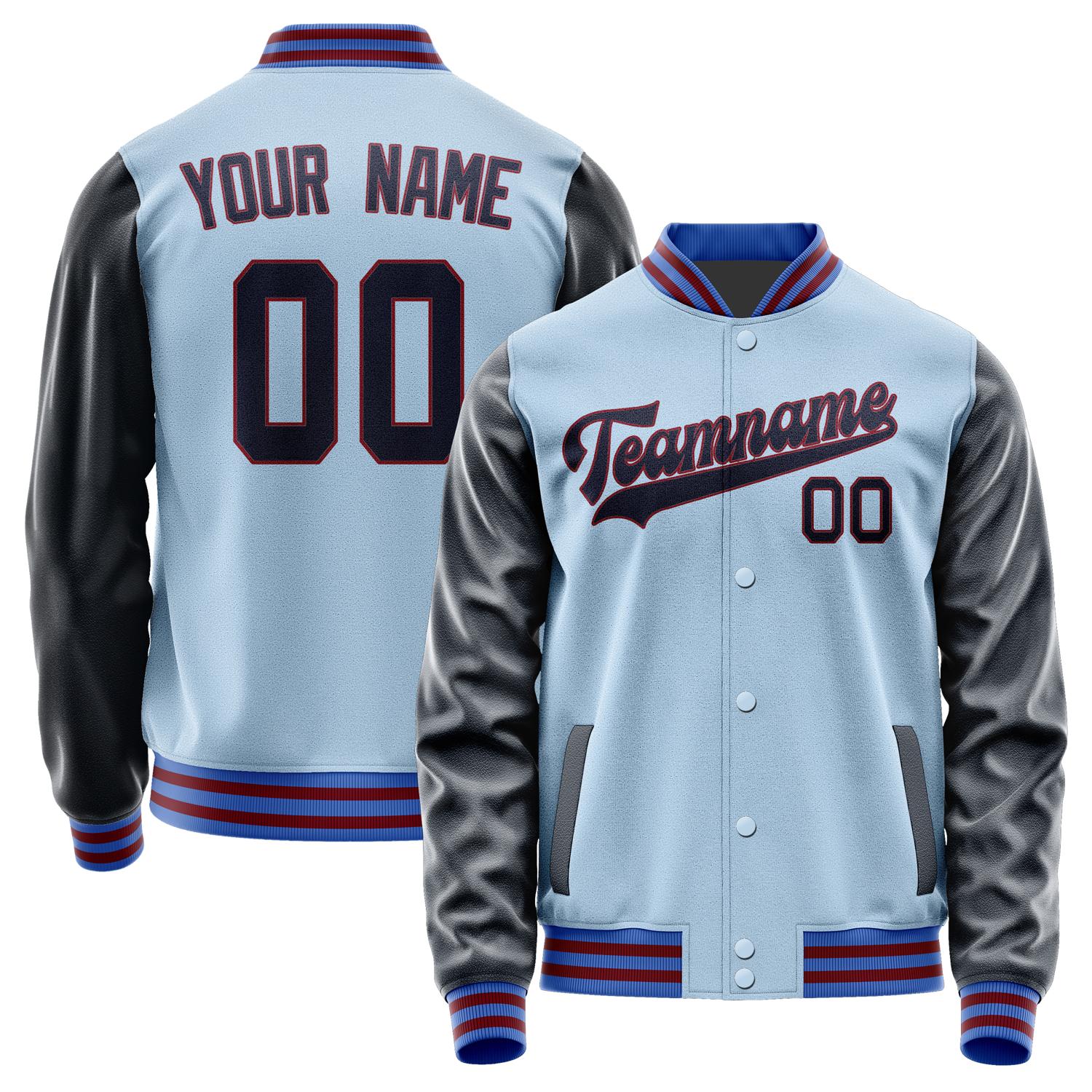 Custom Light Blue Navy Jacket JA0808110915B31511