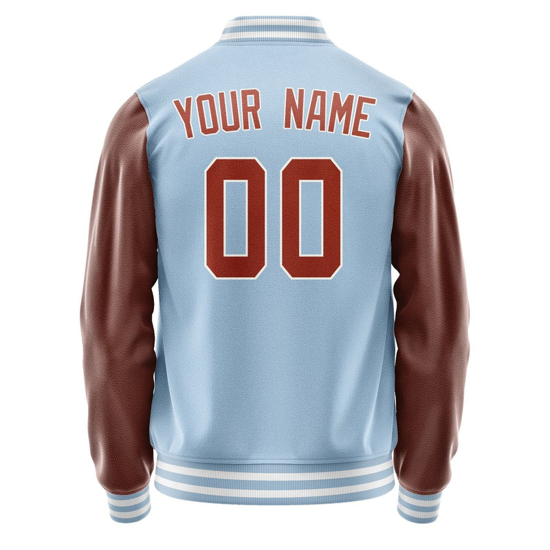 Custom Light Blue Coral Red Jacket JA0808160818B31816