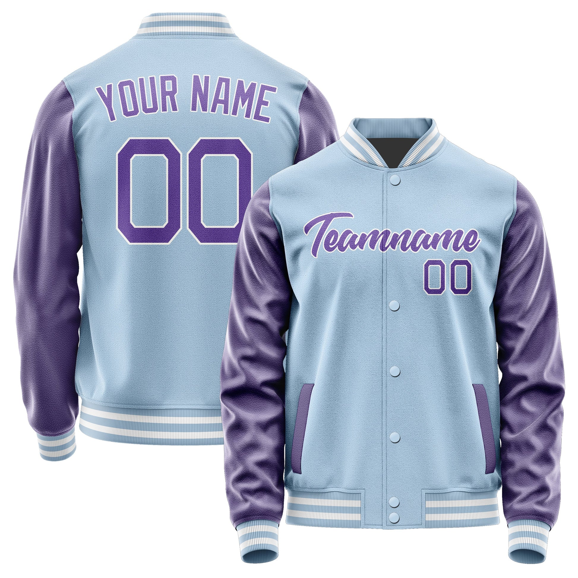 Custom Light Blue Light Purple Jacket JA0808230818B21823