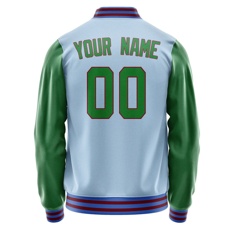 Custom Light Blue Emerald Green Jacket JA0808240915B31524